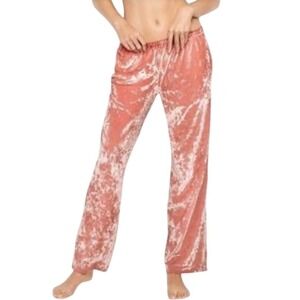 Victoria's Secret Crushed Velvet Lounge Pants Drawstring Pockets XS NWT